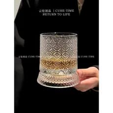 Conjunto de vinho rotativo copo de vinho uísque vidro de vinho doméstico luz luxo High-End Brandy bola de gelo copo de c
