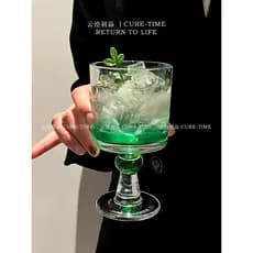 Nicho Design Medieval High-End vidro Retro ins estilo champanhe copo de vinho frutas vinho bebida fria vidro
