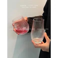 Ins copo de vidro de vento, copo de suco de cacto listrado de alto valor, copo de bebida fria, bolha especial, copo de á