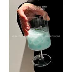Coreia coreia ins influenciador restaurante simples listrado copo de bebida fria copo de Smoothie copo de café suco copo