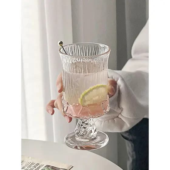 Estilo nórdico criativo copo de leite de vidro xícara de café bebida fria copo de suco luz Design de luxo estilo europeu