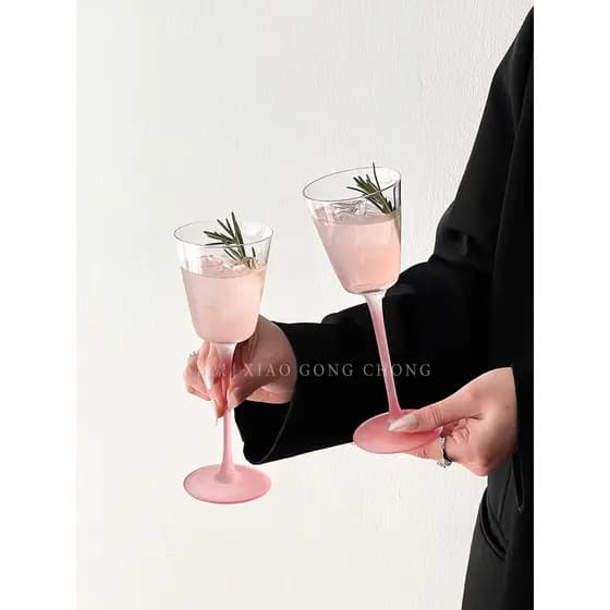 Copo de pó fosco estilo Ins, copo de champanhe de alto valor, copo de vinho doce, copo de vinho tinto, criativo, bêbado,