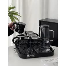 Housewarming nova casa conjunto de copo doméstico torcido caneca cerâmica copo água sala estar hospitalidade mesa café H