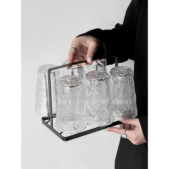 Glacier vidro doméstico sala de estar hospitalidade copo de água High-End família conjunto copo de suco xícara de chá co