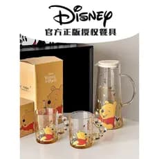 Disney winnie the pooh conjunto de copo doméstico winnie the pooh copo vidro sala estar hospitalidade copo água dos dese