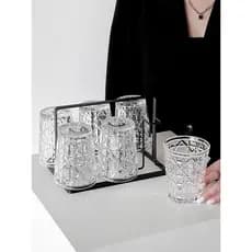 Copo de água de hospitalidade doméstica de vidro de cristal de diamante conjunto de água de alta qualidade sala de estar