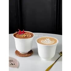 Ins estilo Retro simples branco cerâmica xícara de café guirlanda copo de leite mão copo doméstico Latte copo beber