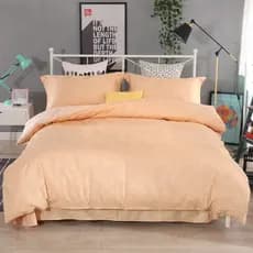 Alta qualidade preciso alta contagem puro algodão luz laranja Jacquard casa têxtil cama conjunto de quatro peças 200X230