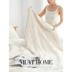 Outono inverno engrossado quente branco Chenille capa cobertor mais cobertor de lã sofá cobertor quarto capa dupla colch