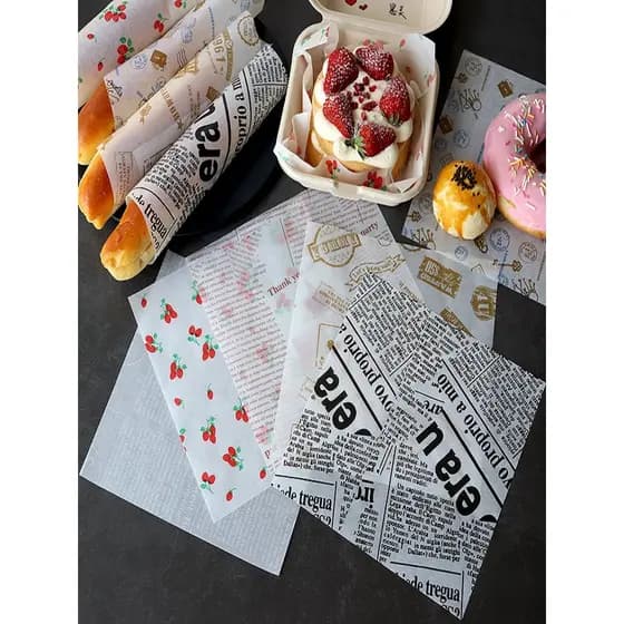 Bandeja separadora de graxa, papel para hambúrguer, pão, papel absorvente, papel para embrulho de sanduíche, prato de ja
