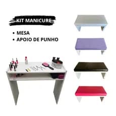 Mesa Para Manicure + Apoio de mão/punho 4 cores feitos em Mdf