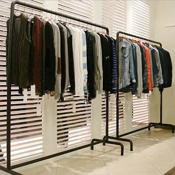 Rack de secagem do chão ao teto cabide de quarto doméstico cabide dormitório interno roupas legais haste varanda cabide