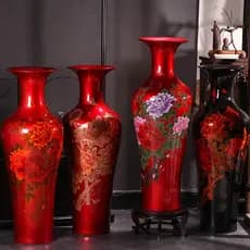 Jingdezhen vaso de esmalte de cristal cerâmico, 1 metro, grande vaso de chão, sala de estar, decoração moderna para casa