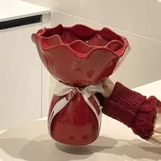 Vaso pêndulo peças emocionais sala de estar arranjo de flores luz luxo estável vaso emocional ornamentos de cerâmica cri