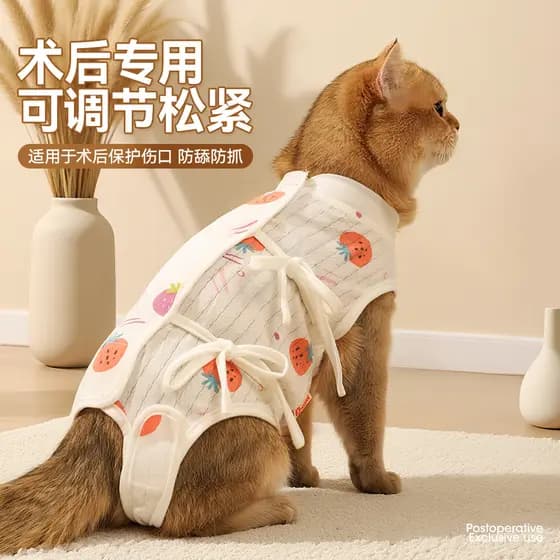 Próximo dia no gato roupas de esterilização gato feminino roupas cirúrgicas roupas respiráveis roupas de corte de peito