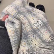 2025 novo estilo versão coreana Gypsophila xadrez cachecol feminino outono inverno estudante casal xale todos @-