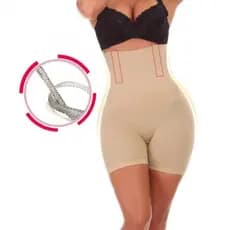 Cinto Modelador De Shorts De Compressão Com 4 Costelas De Aço