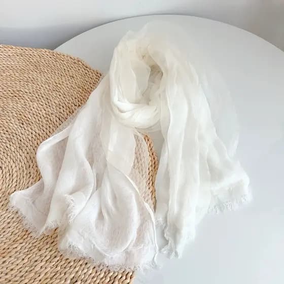 Estilo de dinheiro antigo algodão de seda Real gaze macia primavera verão lenço longo à prova de vento proteção de pesco