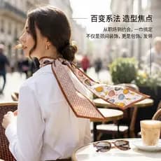 Hangzhou seda dupla face impressa seda longo listrado lenço de seda luz luxo Commuter cachecol amoreira lenço de seda Fe