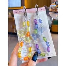 Pingente moda criativa DIY amor coração frisado corrente chaveiro pingente bonito carro chaveiro saco pequeno pingente