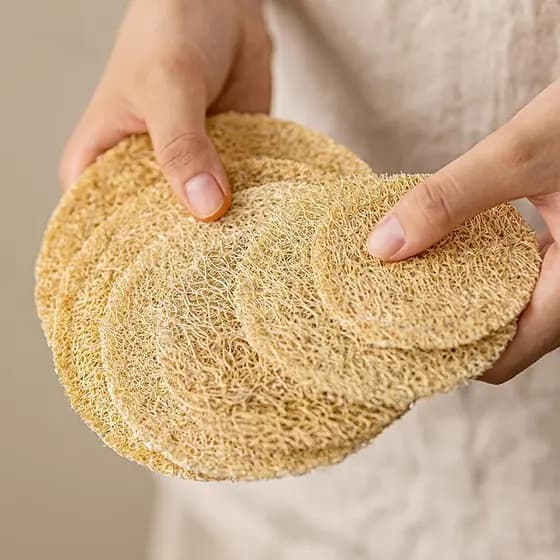 Almofada de chá absorve água de secagem rápida bucha porta-copos de chá roxo pote de argila almofada de isolamento térmi