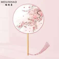 Leque Tuan estilo chinês borla crianças Hanfu feminino Cheongsam traje antigo estilo antigo leque de dança verão clássic