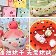 Crianças artesanais DIY, boneca de gesso para colorir, modelagem sem queima, boneca de cerâmica de argila macia, vários