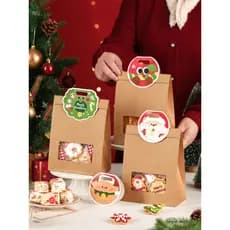Caixa de embalagem de biscoitos de biscoitos de natal doces biscoitos Nougat saco de presente cozimento caramelo lanche