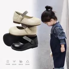 Meninas meninas sapatos de princesa primavera novo estilo meninas estilo britânico boca rasa sapatos de couro do bebê me