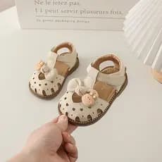 Sandálias femininas para bebês de 1-2-3 anos, sapatos de princesa para meninas, sola macia, sapatos para crianças pequen