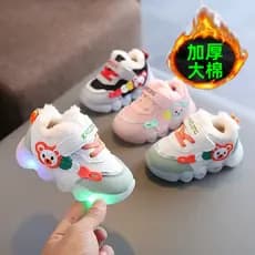 Novo estilo crianças sapatos de algodão inverno novo estilo masculino sapatos de sola macia da criança 0-1 anos de idade