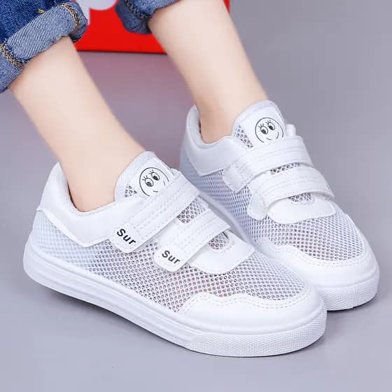 2025 primavera verão novo estilo crianças sapatos brancos médio pequeno crianças sapatos esportivos meninos meninas bebê