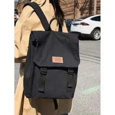 Francês MKPREF lona mochila meninas estudantes universitários júnior escola secundária grande capacidade de alta aparênc