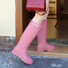 Sapatos de água Extra alta moda botas de chuva antiderrapante feminino adulto resistente ao desgaste cozinha quente velo