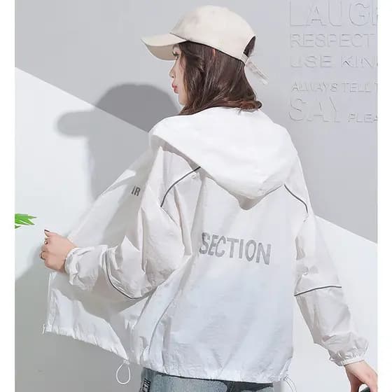 Protetor solar roupas femininas novo estilo verão solto All-Match manga comprida estilo ocidental estilo fino exterior W