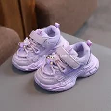 Primavera outono novo estilo sapatos esportivos infantis 2024 meninas sapatos de sola macia papai sapatos de bebê menino