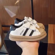 Primavera outono novo estilo tênis infantis sapatos esportivos meninos duplo Velcro sapatos de sola macia meninas sapato