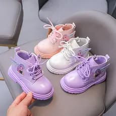 Meninas botas curtas outono primavera novo estilo meninas do bebê meninas botas asas sapatos de princesa Martin botas pe