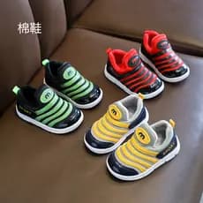W inverno sapatos de algodão meninos meninas médio pequeno crianças tênis Caterpillar engrossado pelúcia sola macia sapa