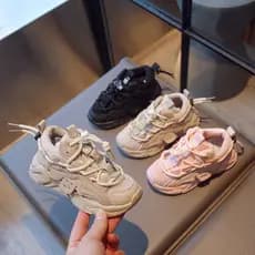 Meninos sapatos esportivos meninos sapatos meninas crianças primavera outono tênis de corrida rua Wear malha pai sapatos