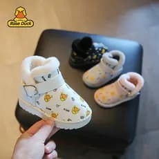 Inverno bebê crianças botas de neve dos desenhos animados meninos meninas botas impermeáveis sapatos de algodão quente b