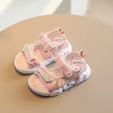 Meninas verão novo estilo respirável sola macia sapatos de princesa meninas esportes sapatos de praia respirável criança