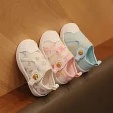 Crianças sapatos primavera outono bebê crianças tênis concha Toe meninos meninas Velcro malha respirável sapatos únicos