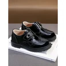 Sapatos de couro para meninos desempenho preto primavera outono estilo britânico sapatos de couro pequenos meninos sapat