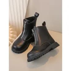2026 primavera outono meninas sapatos All-Match Martin botas meninos botas de couro sola macia antiderrapante crianças b