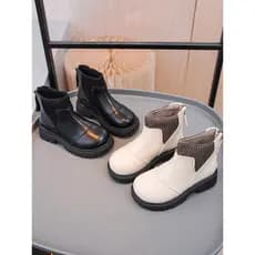 Meninas Martin botas primavera outono novo estilo 2026 meninos All-Match médio grande crianças moda botas curtas frances