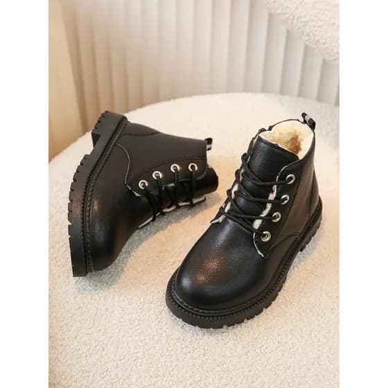 Meninos desempenho Martin botas All-Match primavera outono novo estilo botas de couro infantis meninas sapatos casuais m