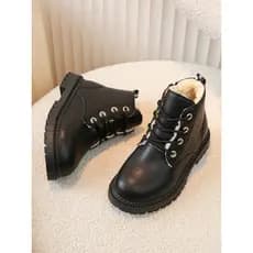 Meninos desempenho Martin botas All-Match primavera outono novo estilo botas de couro infantis meninas sapatos casuais m