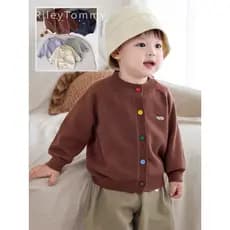 Britânico RileyTomm camisola infantil meninos Cardigan jaqueta pequena 2025 novo estilo médio pequeno estilo ocidental c