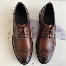 Sapatos masculinos de escritório cem ~ couro genuíno dedo do pé redondo salto baixo camada superior sapatos casuais sola